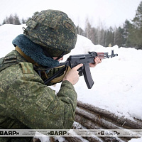 На одном из полигонов страны продолжаются занятия с военнообязанными, призванными из запаса
