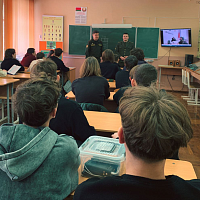 Представители военно-транспортного факультета в БелГУТ провели профориентационную работу в учреждениях образования города Гомеля