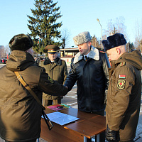 Военную присягу приняли и новобранцы войск связи