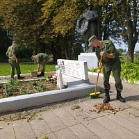 Трудятся зенитчики