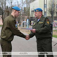 В командовании сил специальных операций Вооружённых Сил прошла церемония увольнения в запас военнослужащих срочной военной службы