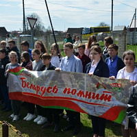 Участники творческого патриотического марафона «Цветы Великой Победы» посетили агрогородок Хотыничи