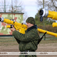 На одном из полигонов ВВС и войск ПВО подразделения 120 зрбр отрабатывают мероприятия одиночной подготовки