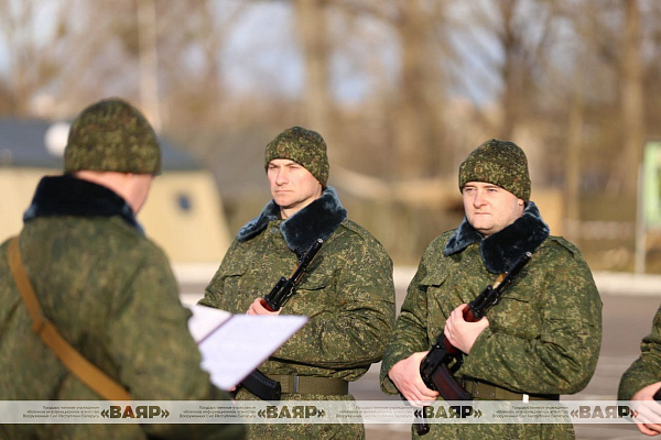 В 120 зрбр состоялся ритуал принятия Военной присяги военнообязанными, призванными из запаса