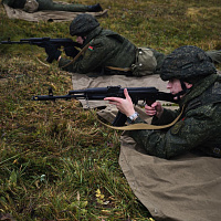 Занятия по огневой подготовке с курсантами военного факультета в БГАА
