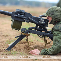 На одном из полигонов страны проводятся занятия с военнообязанными, призванными из запаса 