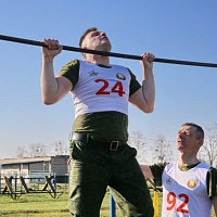 Контрольные занятия по физической подготовке в Гродненском гарнизоне	