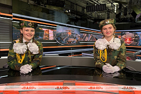Воспитанники военно-патриотического клуба «Сокол» в гостях у телеканала ОНТ