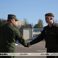 Ритуал проводов военнослужащих срочной военной службы 120 омбр, увольняемых в запас