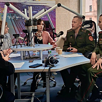 Слушатели ФГШ Вооружённых Сил приняли участие в прямом эфире Первого национального канала Белорусского радио