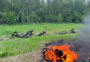 На полигоне Лосвидо прошло комплексное занятие с военнослужащими батальона нового пополнения