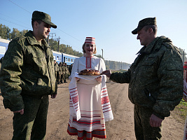 Прибытие эшелона с военнослужащими 361-й базы охраны и обслуживания с совместного оперативного учения «Щит Союза – 2019»