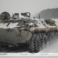 Занятия по вождению боевых машин с военнослужащими 120 омбр