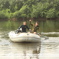 Тактико-специальное занятие по наведению понтонной переправы на реке Днепр
