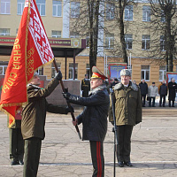 Вручение Боевого Знамени 62-му центральному узлу связи (Министерства обороны Республики Беларусь) (видео)