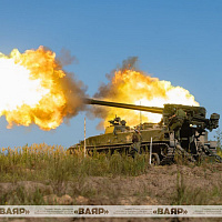 На полигоне Осиповичский проходит состязание на лучшую артиллерийскую батарею ракетных войск и артиллерии Вооруженных Сил.