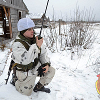 Розыгрыш эпизода отражения нападения условного НВФ на блок-пост