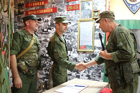 Принятие Военной присяги у военнообязанных, призванных из запаса на сборы в 11 омбр