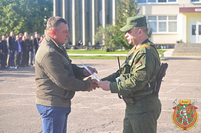 Торжественные проводы военнообязанных по окончанию сборов