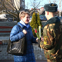 В воинских частях и соединениях прошли праздничные мероприятия, посвящённые Дню женщин