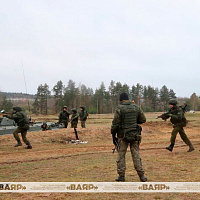 На полигоне Лепельский продолжается боевое слаживание подразделений, укомплектованных военнообязанными