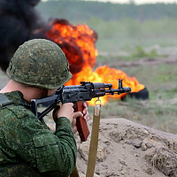 Занятия с военнослужащими на полигоне Брестский
