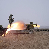 Ротное тактическое учение с гвардейцами