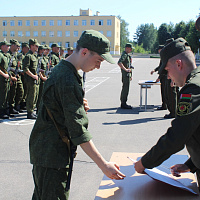 Ритуал принятия Военной присяги военнообязанными в 120 омбр
