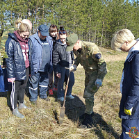 В день субботника – дань памяти героям