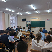 Профориентационную работу провели курсанты военно-технического факультета в БНТУ