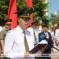 Торжественный выпуск офицеров военного факультета в ГрГУ имени Я. Купалы