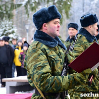 В Гомельском районе военнообязанные территориальных войск приняли присягу