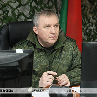 Министр обороны Беларуси посетил командный пункт Западного оперативного командования