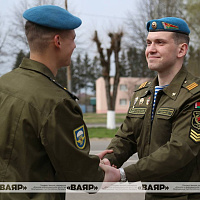 В командовании сил специальных операций Вооружённых Сил прошла церемония увольнения в запас военнослужащих срочной военной службы